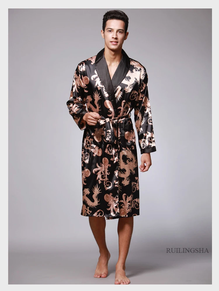 Joelho Manga Longa Safira Roupão De Banho Roupão Sleepwear