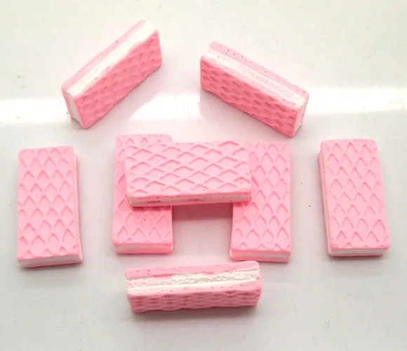 

20Pcs Pink Cake Resin Decoration Crafts Flatback Cabochon Scrapbooking Fit Phone Embellishments Beads Diy Accessories