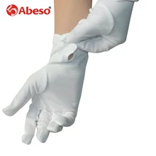 ABESO 20 пар/лот индивидуально пакет лавсан белый этикет перчатки кнопки рабочие перчатки A1002