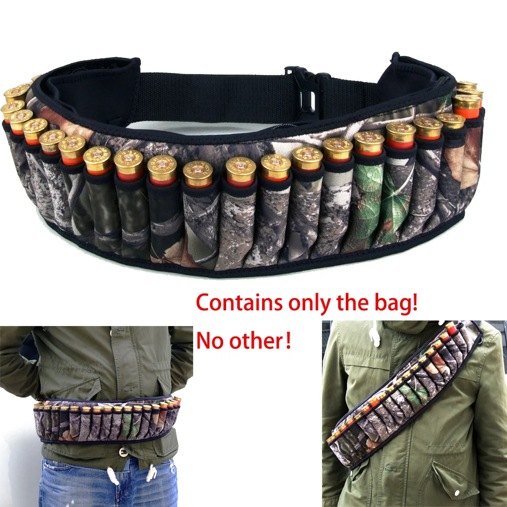 Tactical Shell Bandolier Belt Camouflage Ammo Holder 27 Rounds Gun