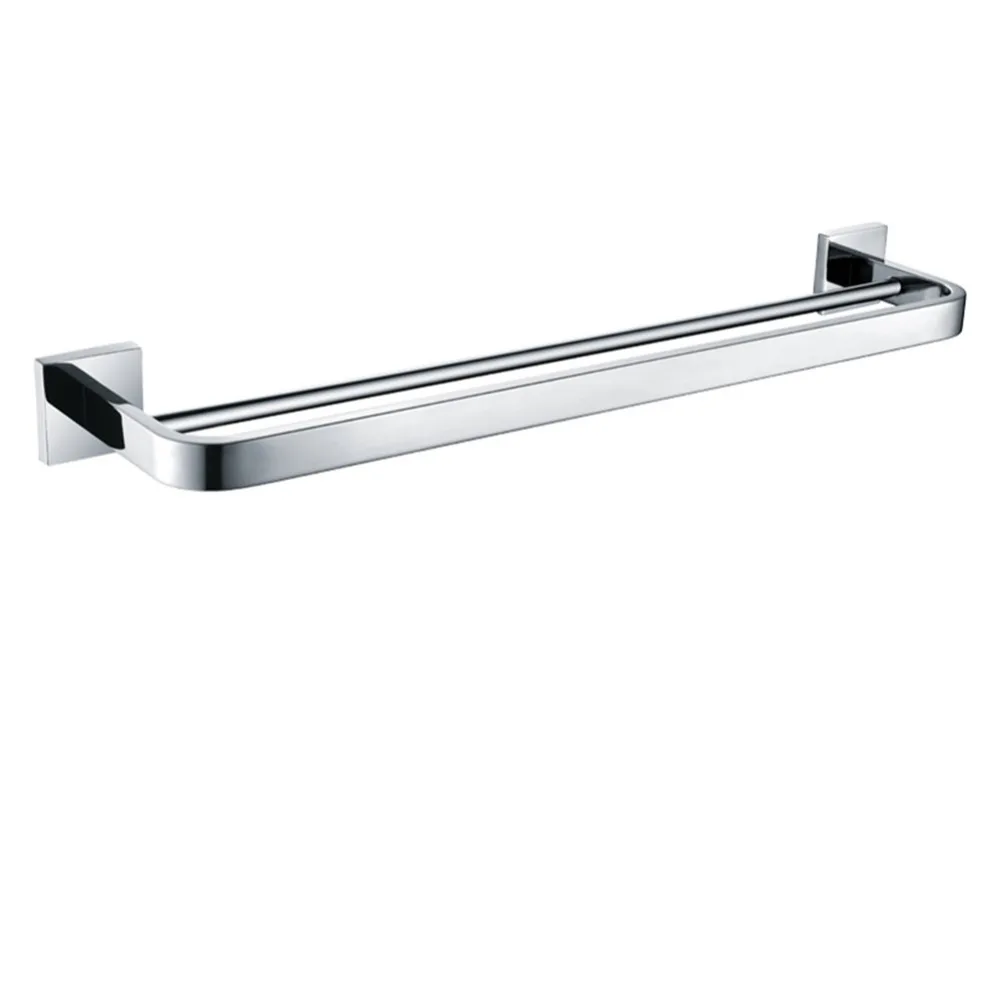 AUSWIND Modern Polished Silver 304 Stainless Steel Double Towel Bar