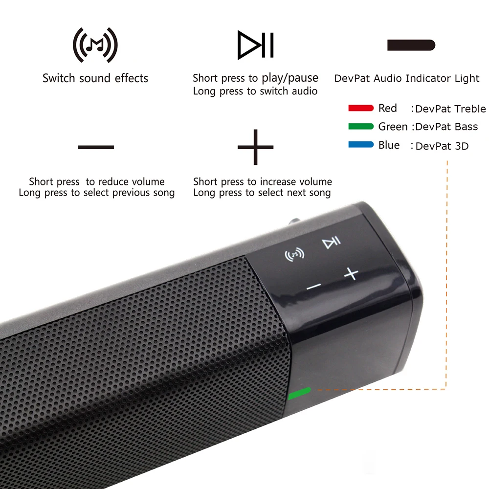 SL 1000S беспроводной Bluetooth динамик сабвуфер стерео Саундбар BT4.1 10 м соединение TF AUX