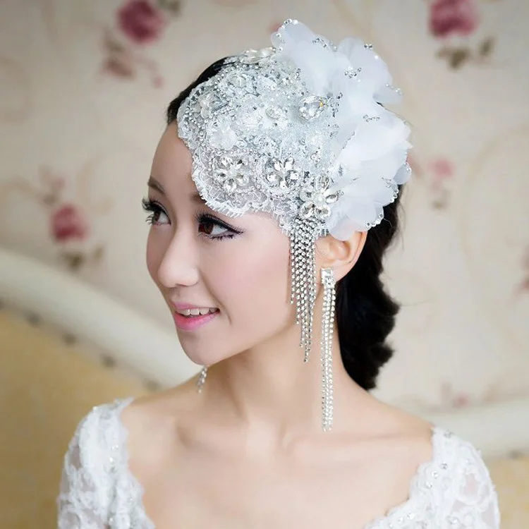 Artesanal de Cristal Cintilante Tiara Coroa de Casamento Da Noiva Flor Headband Nupcial Mulheres prom Coroas  Acessórios Bijoux Cheveux (8)