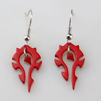 

HANRESHE World of Warcraft Horde Drop Earrings Classic Earrings For Men Jewelry Best Gift Red Earrings Fashion Jewelry