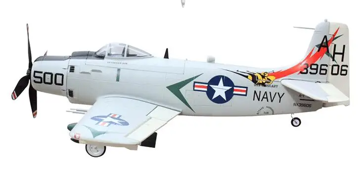 

HSD 1600mm Gray Oversize A-1 A1 Skyraider V2 RC Warbird Airplane PNP