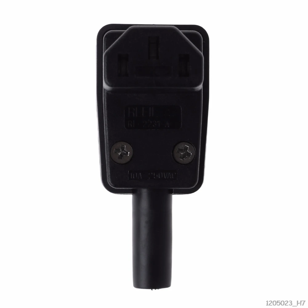 90 градусов Угловой IEC 320 C13 гнездовой разъем AC 10A 250V кабель питания|Соединители| |