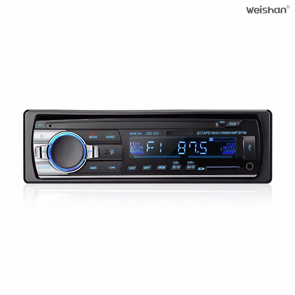 

weishanCar Audio Stereo Receiver - Bluetooth Car Stereo Audio Single DIN In Dash 12V FM Receiver MP3 Radio Player