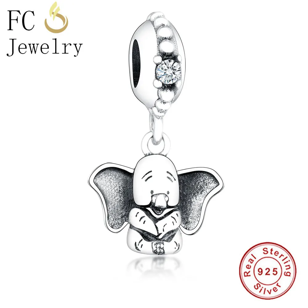 Новейший Летний браслет Pandora Charms из стерлингового серебра 925 пробы прекрасный слон ребенок Талисман из бусин ручной работы ювелирные изделия делая подарки