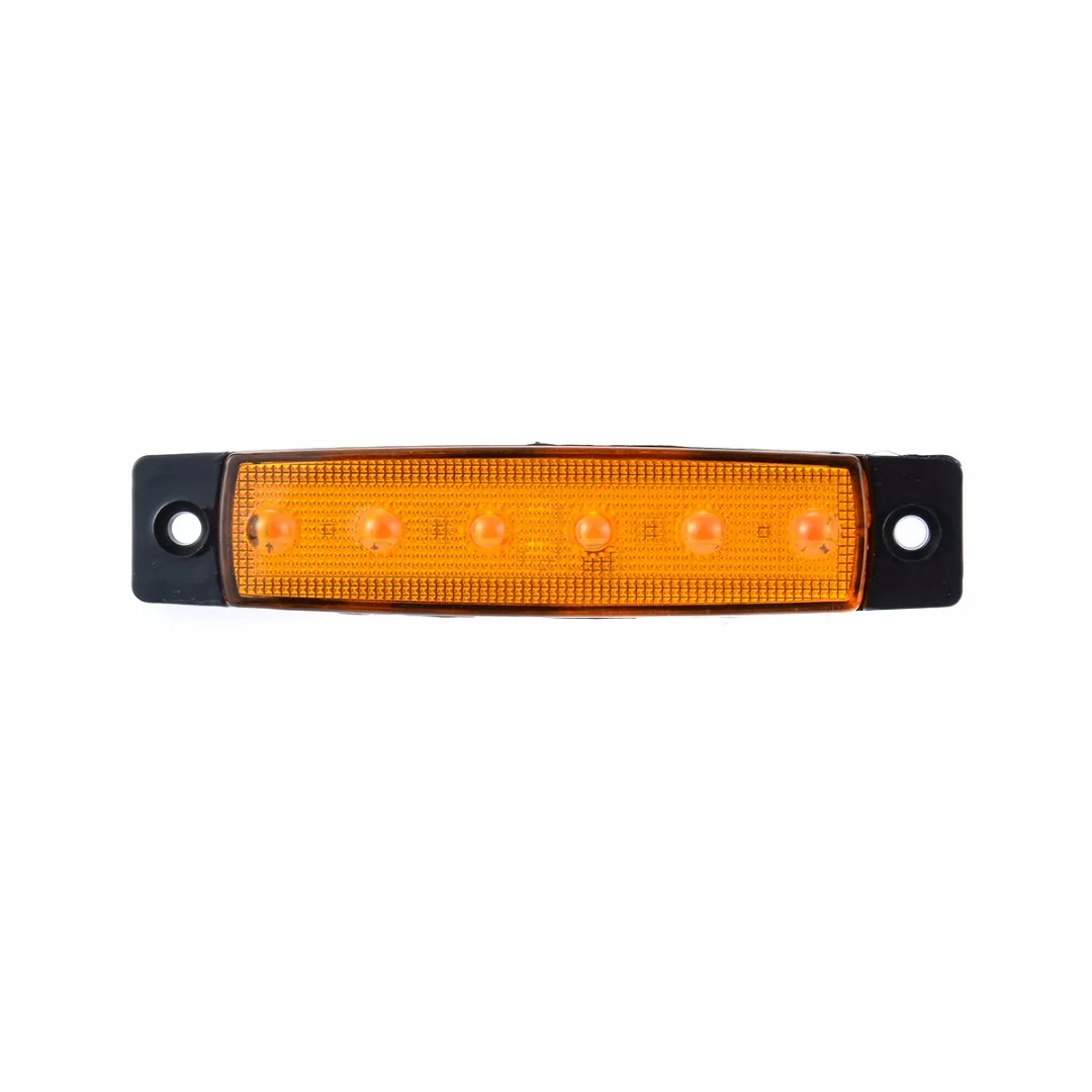30pcs/set 24V 6LED Truck Trailer Bus Side Marker Indicators Light Red+White+Yellow External Lights for Auto Car