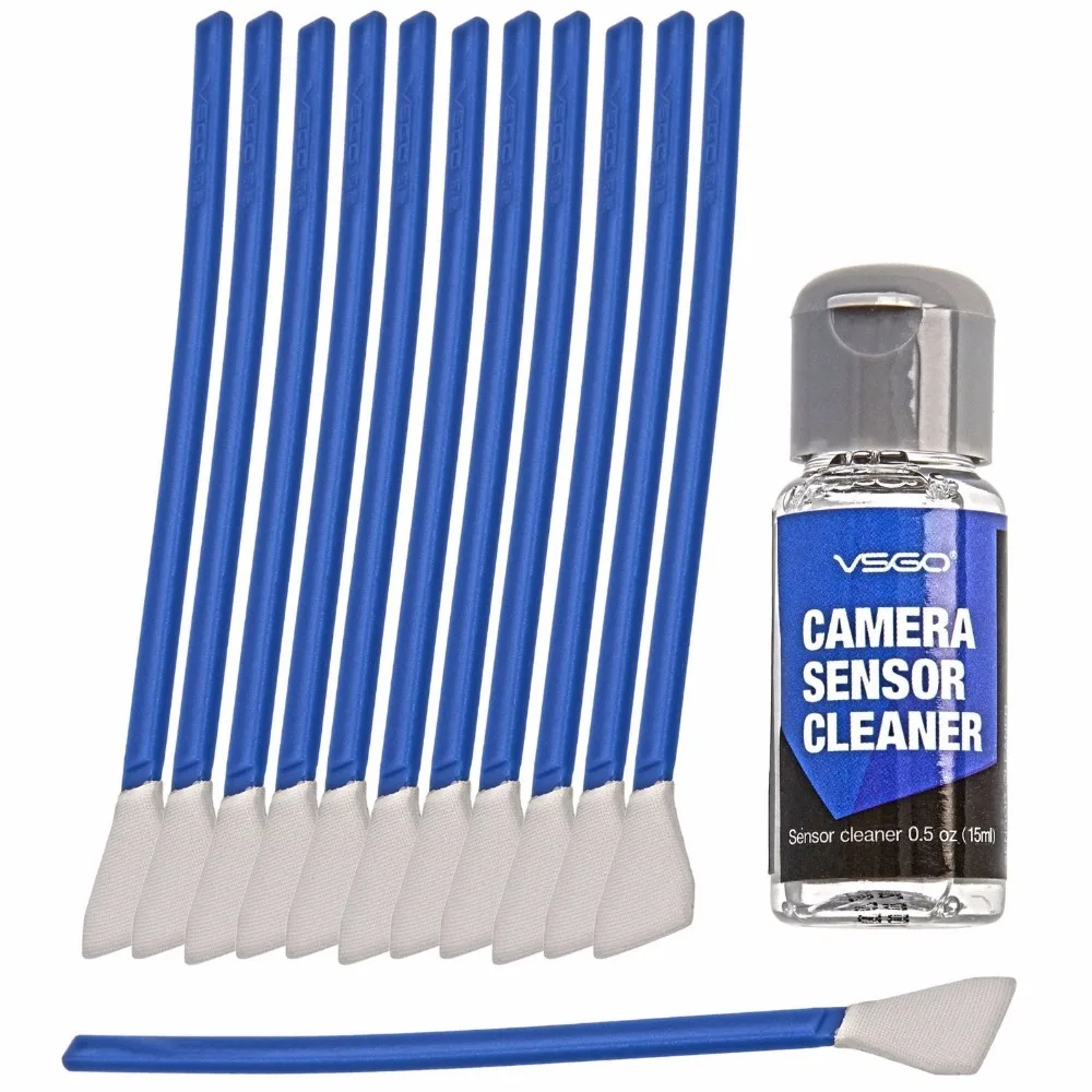 Free shipping DSLR Camera Sensor Cleaning Swabs Kit 12pcs with Liquid