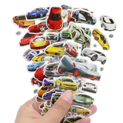 10 шт. Детские канцелярские наклейки мультяшный автомобиль 3D объемные наклейки мобильный телефон, ноутбук скрапбук подарочные
