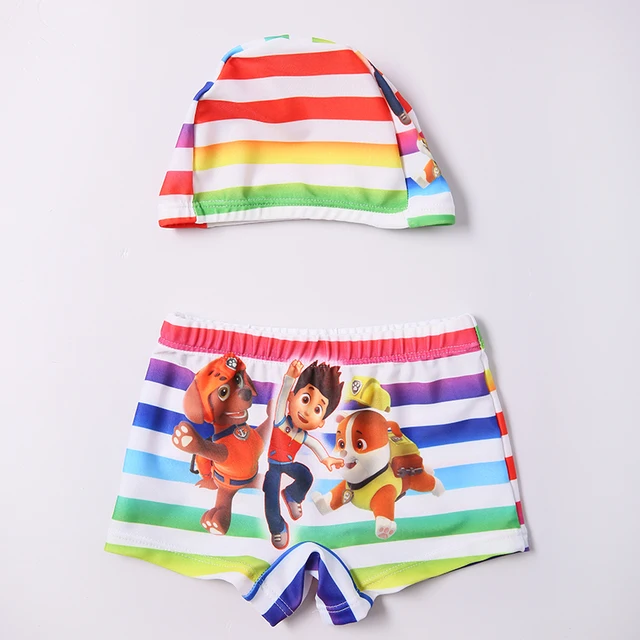 Best Price Boy swim wear New Swimwear Children's Swimsuit with Boys Swimming Cap Boxer swimming trunks style Sport Beach Suit bathing suit