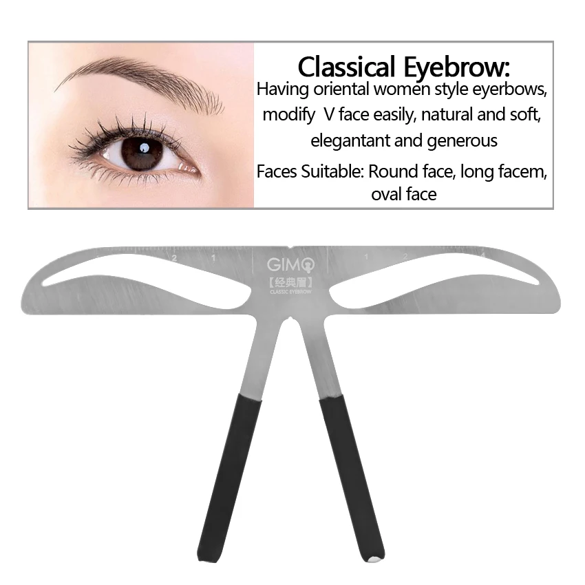 

Eyebrow Shape Stencil Permanent Makeup Tattoo Kit Supply DIY Template Ruler Reusable Beauty Cosmetic Tools for Makeup Beginners