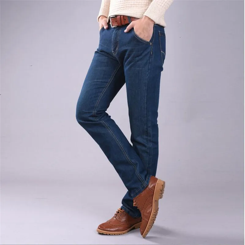 

2016 new brand men Bussini Jeans Denim Wash trousers Slim mid waist straight jeans embroidered Size: 28-40