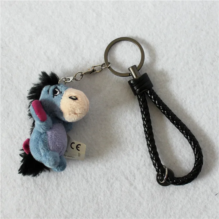 1pcs 6cm Eeyore donkey plush pendants font b toys b font Keychains font b toys b