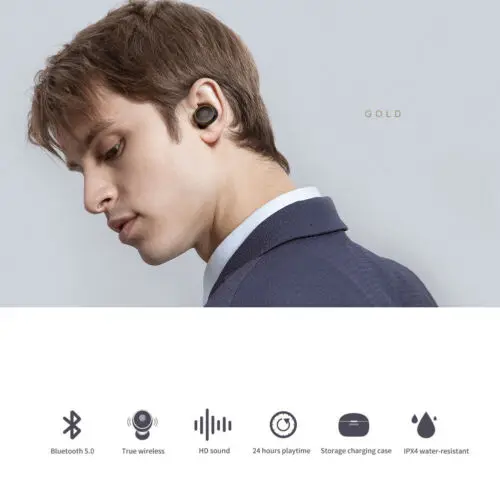 Bluetooth 5,0 настоящие Беспроводные спортивные наушники TWS стерео наушники-вкладыши женские модные мини-наушники