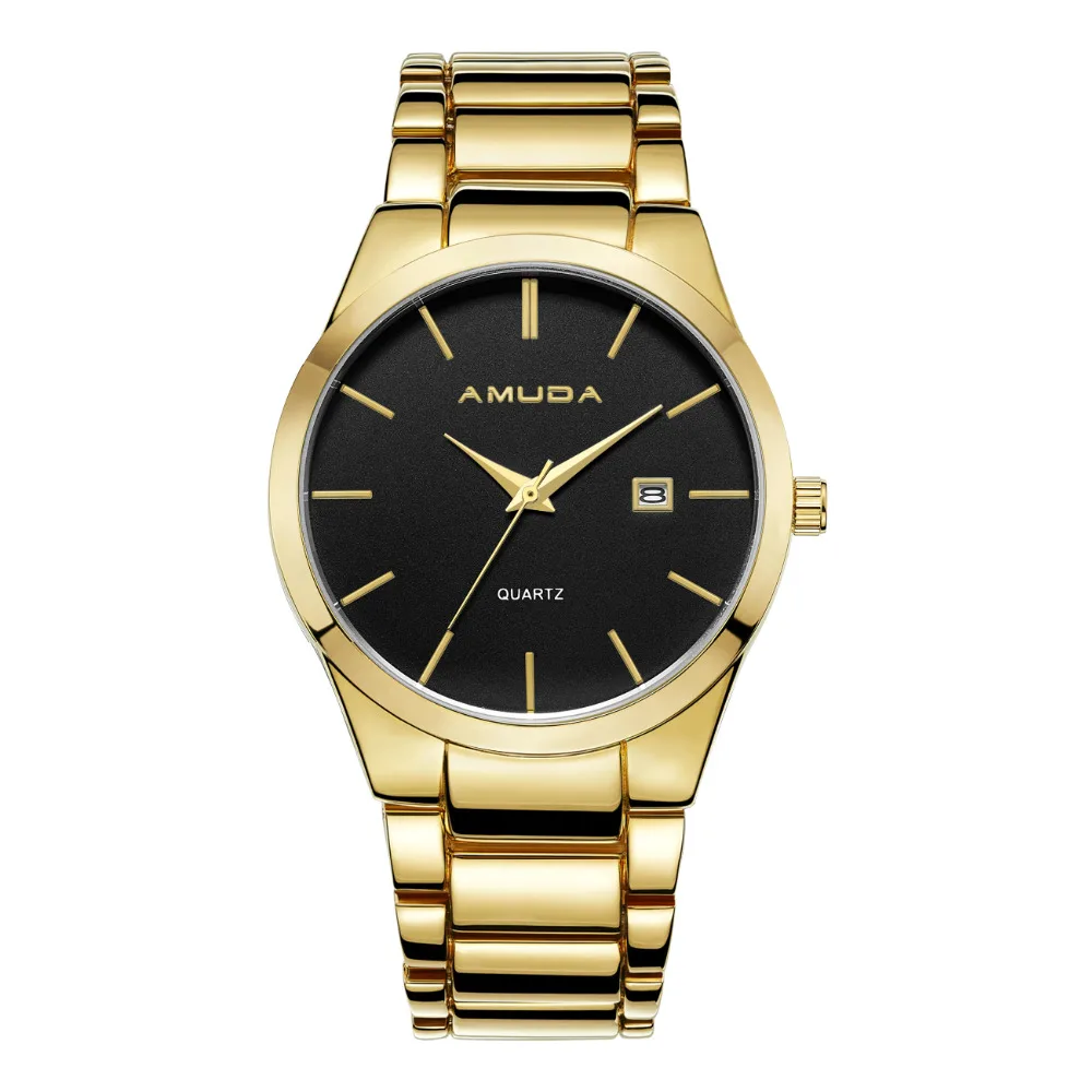 Prix pour 2016 Hommes Montres Top Marque De Luxe En Acier De Mode Hommes de Quartz Montre Homme D'affaires Montre-Bracelet Horloge relogio masculino Dourado Prix pour 2016 Hommes Montres Top Marque De Luxe En Acier De Mode Hommes de Quartz Montre Homme D'affaires Montre-Bracelet Horloge relogio masculino Dourado