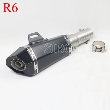 

R6 YZF-R6 Motorcycle Slip On Exhaust Full System Pipe With Muffler For Yamaha R6 YZF-R6 2006 2007 2008 09 10 11 12 13 2014