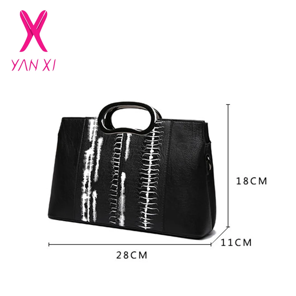 YANXI новые кожаные сумки роскошные женские дизайнерские основная Женская сумка