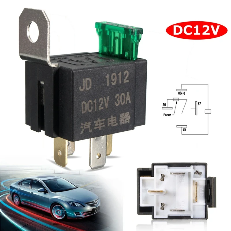 DC12V 30A 4 контакта электронное реле автомобильное реле со страховой пленкой автомобильный Велосипед Авто плавленые реле Вкл/Выкл