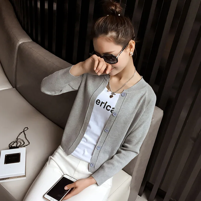 OHCLOTHING HH 2019 короткий вязаный кардиган на пуговицах |