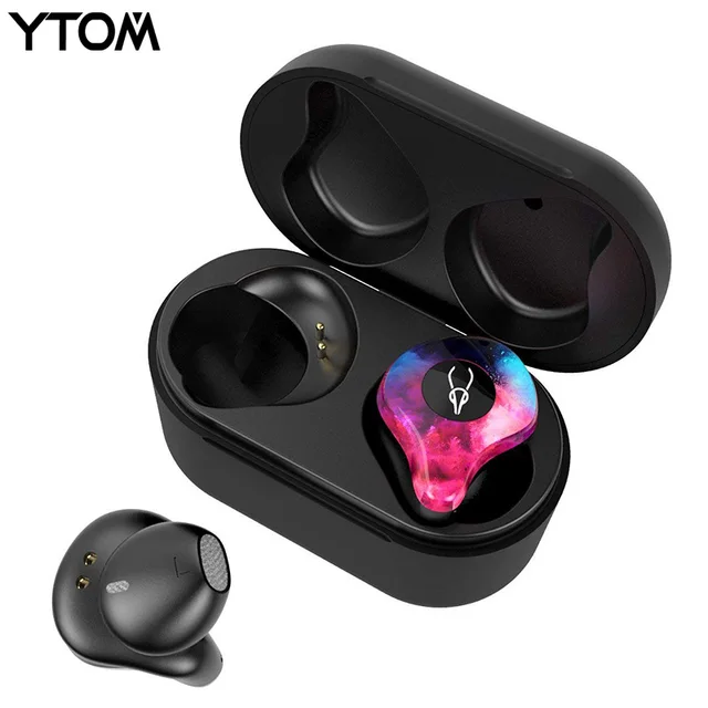 TOP 3D Starry sky Moon night bluetooth 5.0 headphone TWS wireless earphone colorful headset for 