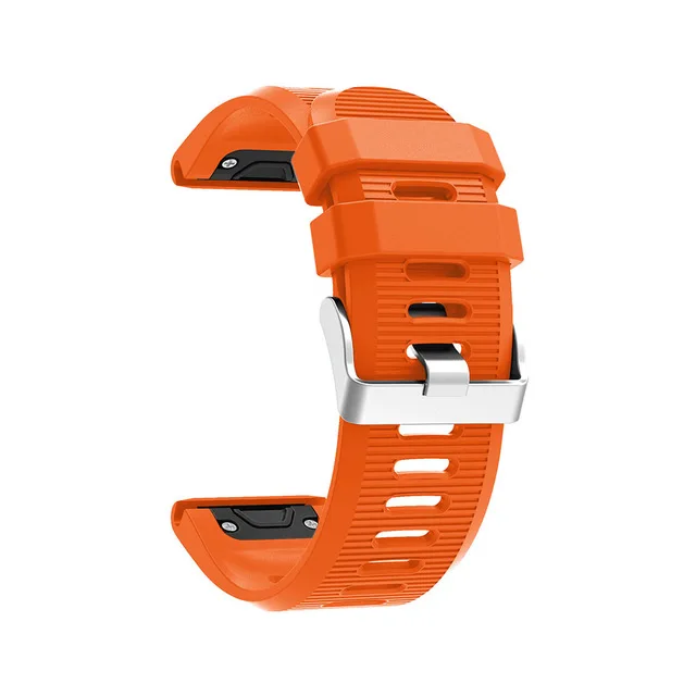 Из силикагеля, мягкий быстросъемный ремешок в комплекте ремешок для Garmin Fenix 5X gps Смарт-часы фитнес-браслет умные аксессуары Замена - Цвет: Оранжевый