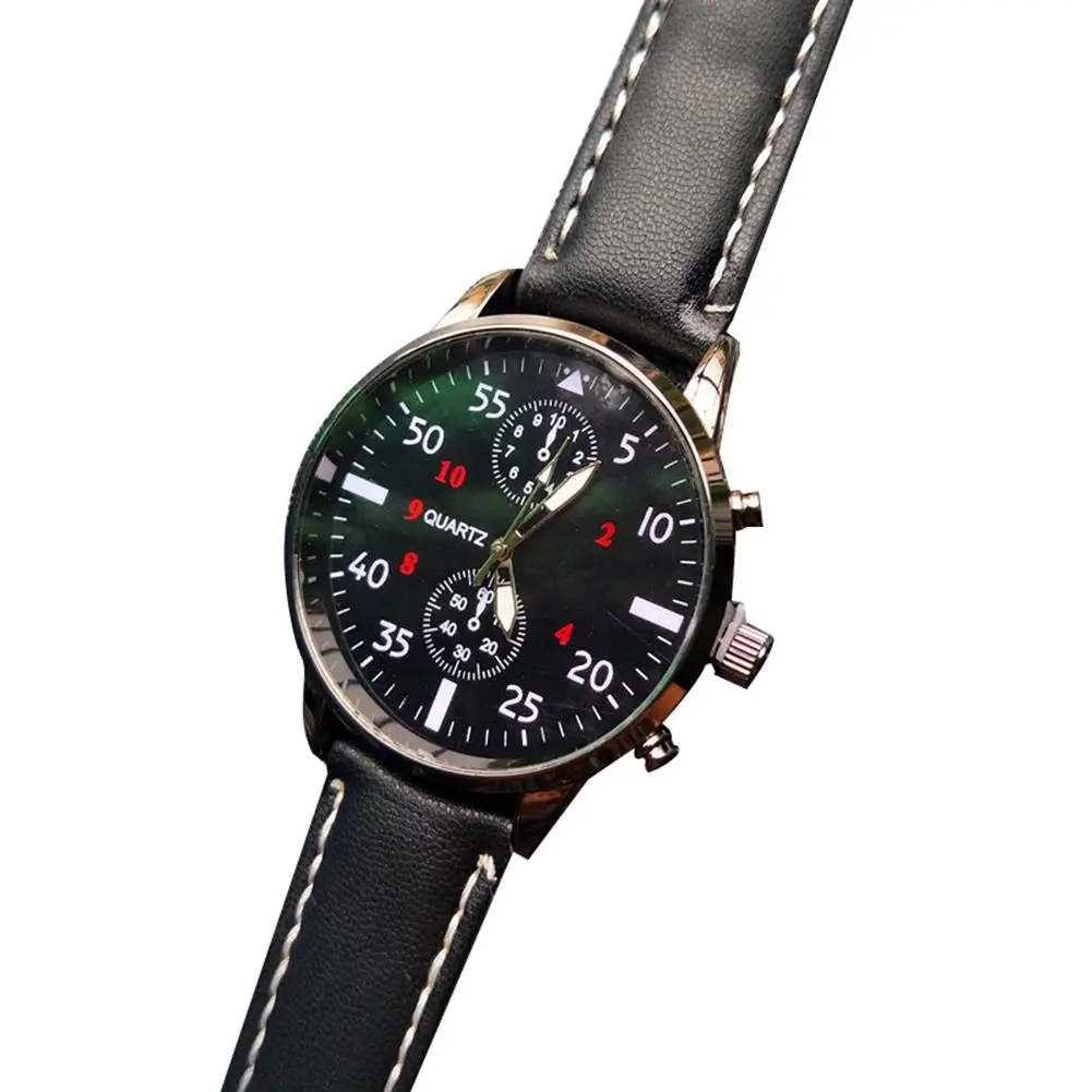 

Hot Fashion Women relojes para mujer Men Faux Leather Band Quartz Analog Display Sport Wrist Watch Gift relojes para hombre
