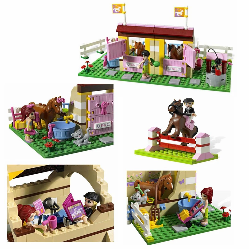 10163 Bela Friends Heartlake конюшни строительные блоки наборы Миа фермы фигурки лошадей