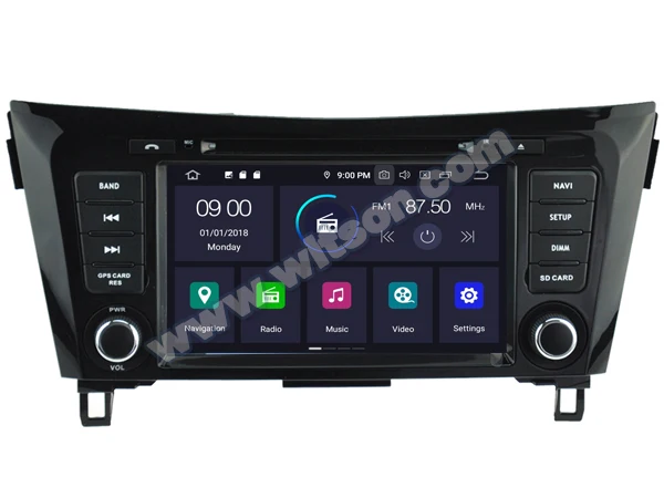 " Android 9,0 Pie OS автомобильный DVD Мультимедиа gps радио для Nissan Qashqai J11/X-Trail/Rogue 2013- с полным видео выходом поддержка
