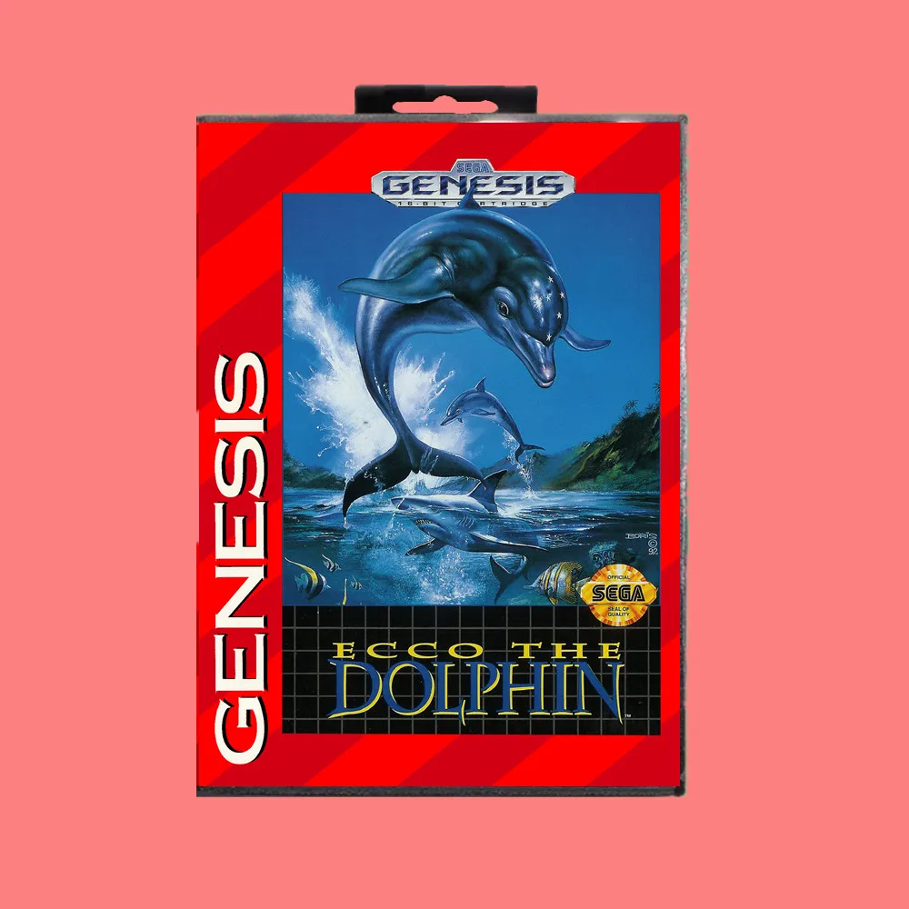 Игровая карта Ecco the Dolphin 16 Bit MD с розничной коробкой для Sega Genesis &amp Mega Drive |
