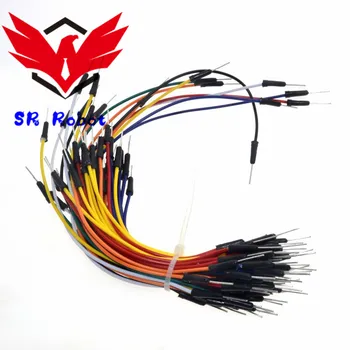 

65pcs/Lot New Solderless Flexible Breadboard Jumper Wires Cables Bread Plate Line Connection For Arduino Diy Robot Model RC Toy