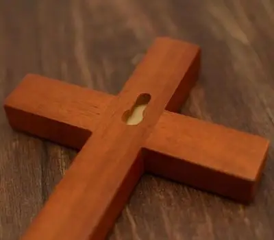 Дубовый маленький крест христианство подарок стены Висячие Иисуса кабинет дверь дома