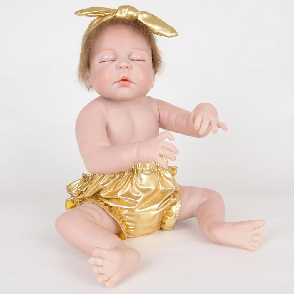 Полное Силиконовое боди Reborn Baby Doll игрушка новая Кукла Reborn мягкая настоящая сенсорная полная виниловая силиконовая кукла для детей подарок на день рождения