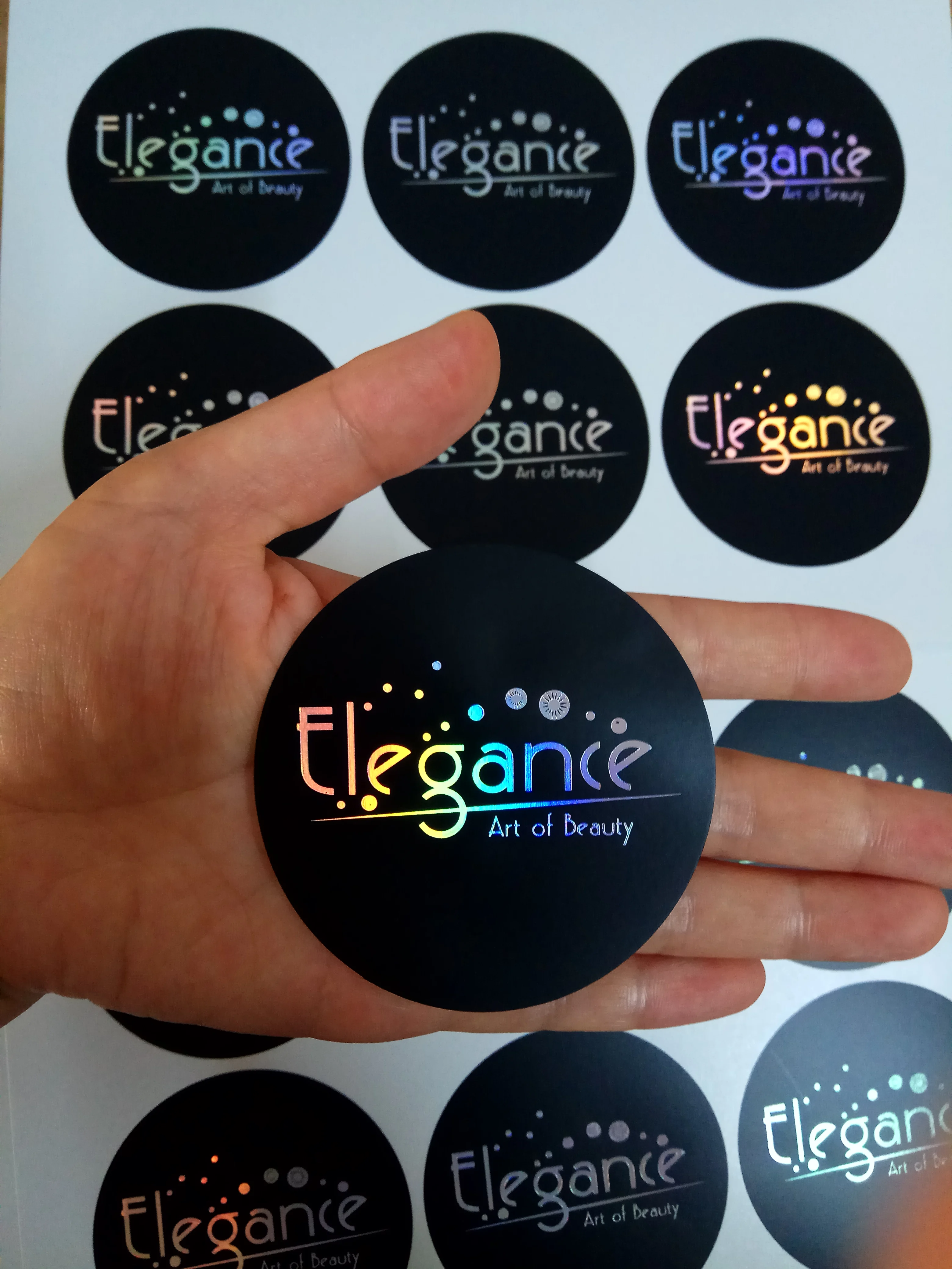 PERSONALISED GLOSS BUSINESS LOGO STICKERS UPLOAD YOUR OWN ARTWORK LABELS
