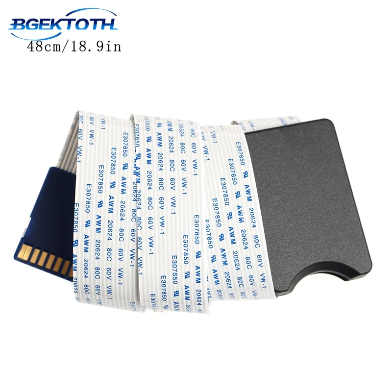 

High Quality SD SDHC SDXC Card Male To Female Flexible Extension Adapter Cable 48cm / 60cm Feb7