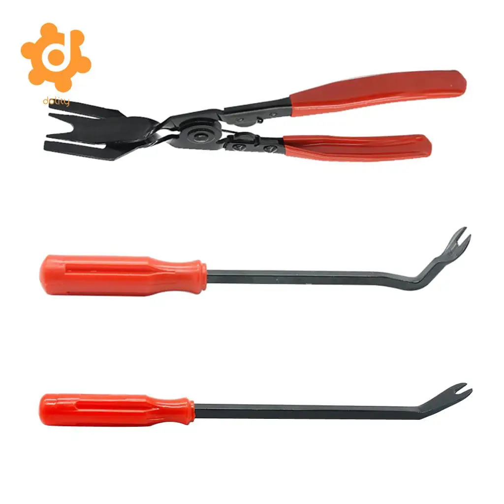 3 Pieces Car 6\`\` 8\`\` Screwdriver Door Panel Trim Clip Fastener Remove Tools