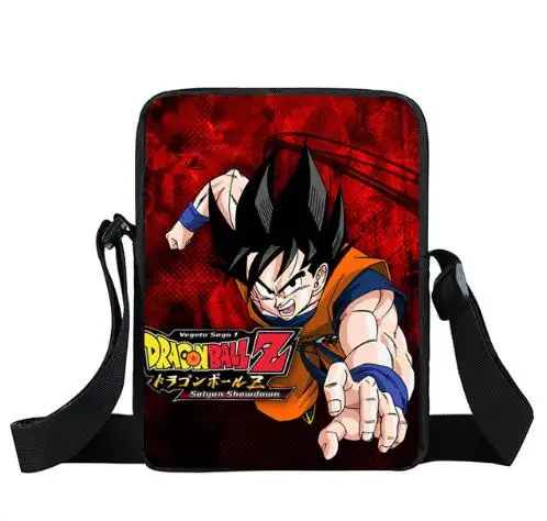 picture color Аниме Dragon Ball маленькая сумка на плечо Супер Саян Гоку Гохан Мальчики Девочки Сумка-почтальон Мини ребенок сумки через плечо книга сумка подарок - Цвет: picture color