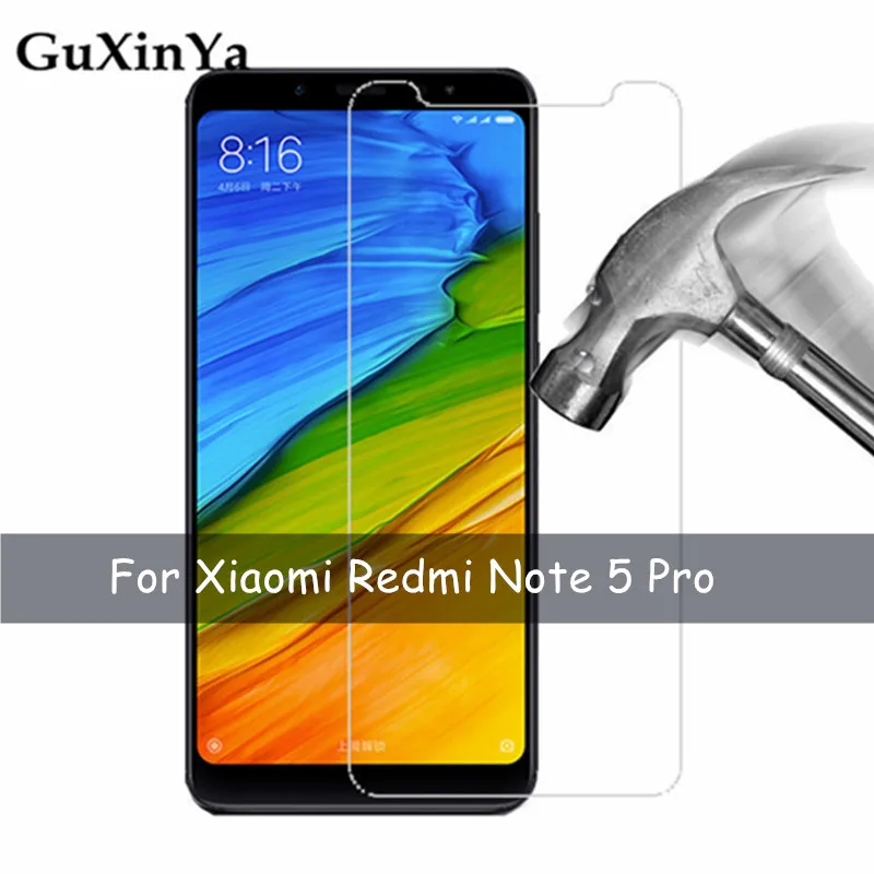 Закаленное стекло для Xiaomi Redmi Note 5 Pro 2 шт. Защита экрана Xiomi с защитой от царапин Note5