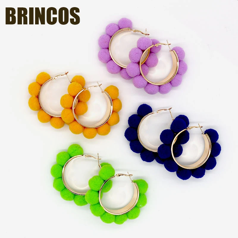 

Big Earrings for womenneon green korean indian jewelry boho vintage big statement bohemian gold aliexpress 2019 fashion Round