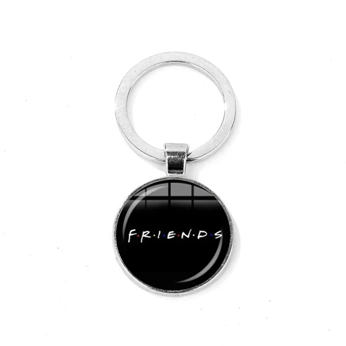 SONGDA Friends TV Show Keychain Classic Scene Central Perk Logo Glass Gem Key Ring Bag Charm Key Chain for Good Friends Trinkets - Цвет: Style 10