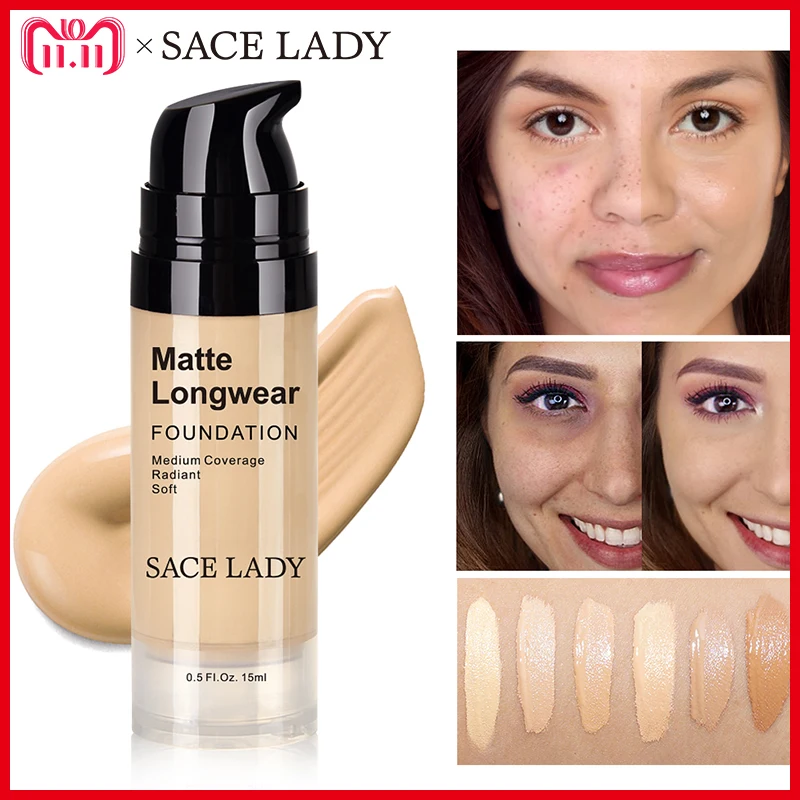 

Foundation Base Makeup Professional Face Matte Finish Liquid Make Up Concealer Cream Waterproof Natural Cosmetic