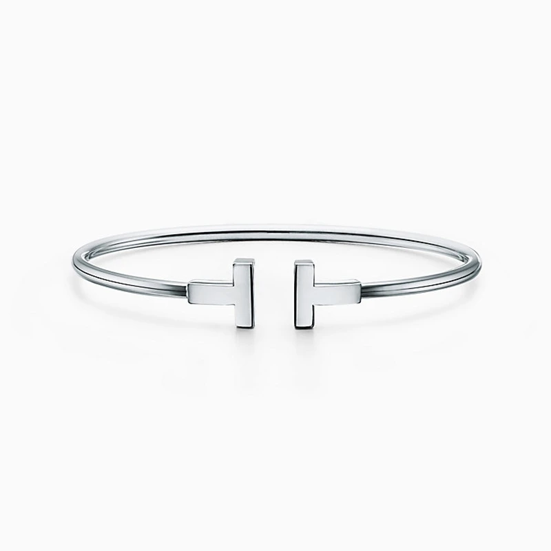 

SHINEXIN 1:1 S925 Sterling Silver Original TIFF High Quality Double T & key Series Bracelet Women Fine Fashion Jewelry
