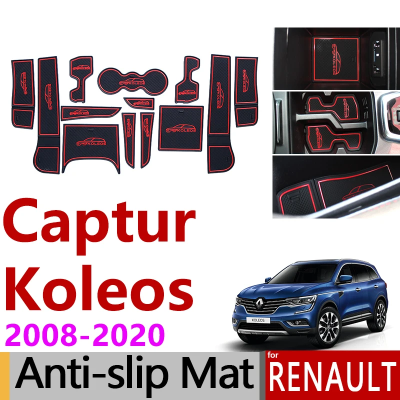 

Anti-Slip Rubber Gate Slot Cup Mat for Renault Captur Samsung QM3 Koleos Samsung QM5 QM6 2015 2016 2017 2018 Accessories Sticker