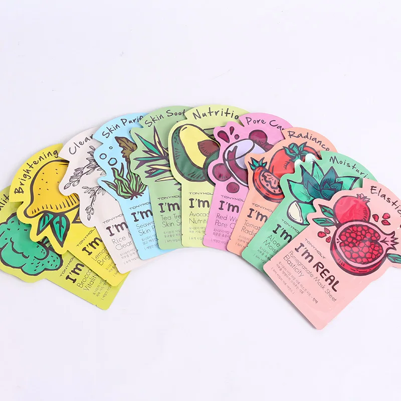 

Natural REAL Skin Care Fruit Sheet Facial Mask Moisturizing Oil Control Whitening Shrink Pores Thailand Face Mask