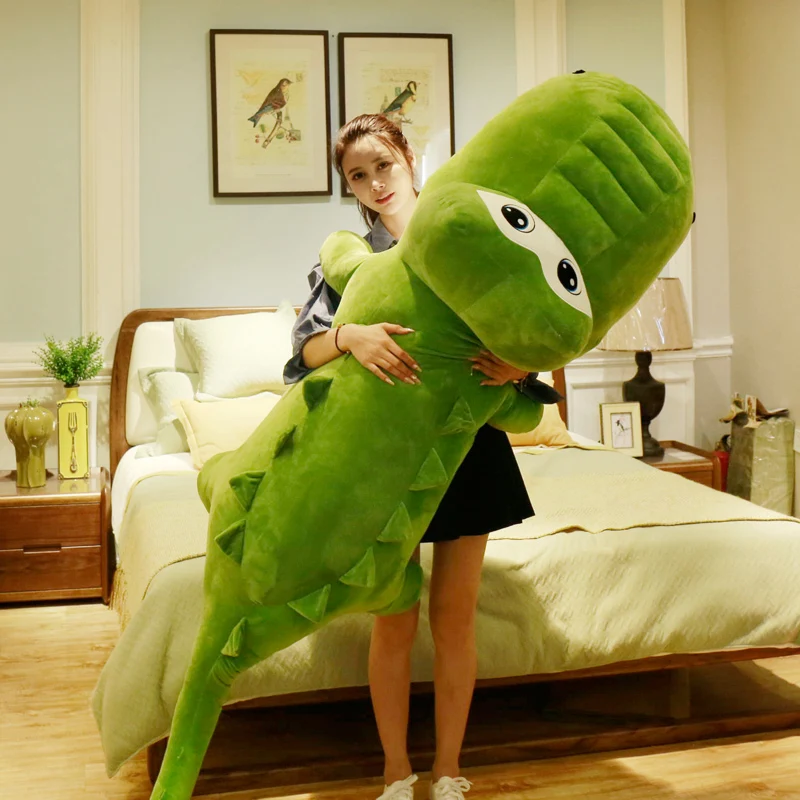 2019 New Giant Cartoon Alligator Plush Toy Big Stuffed Animal Crocodile Plush Doll Pillow for Children Friend Gift Decoration 150cm 200cm DY50636  (9)