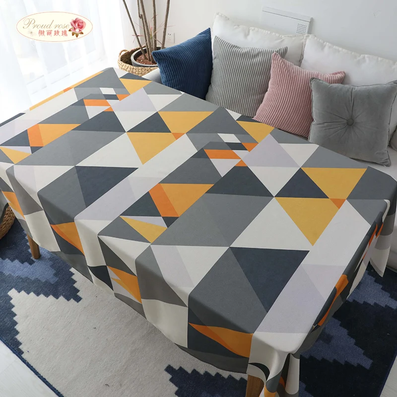 

Proud Rose Waterproof Tablecloth Cotton Table Runner Pillow Case Nordic Simple Table Cover Rectangular Tea Table Cloth
