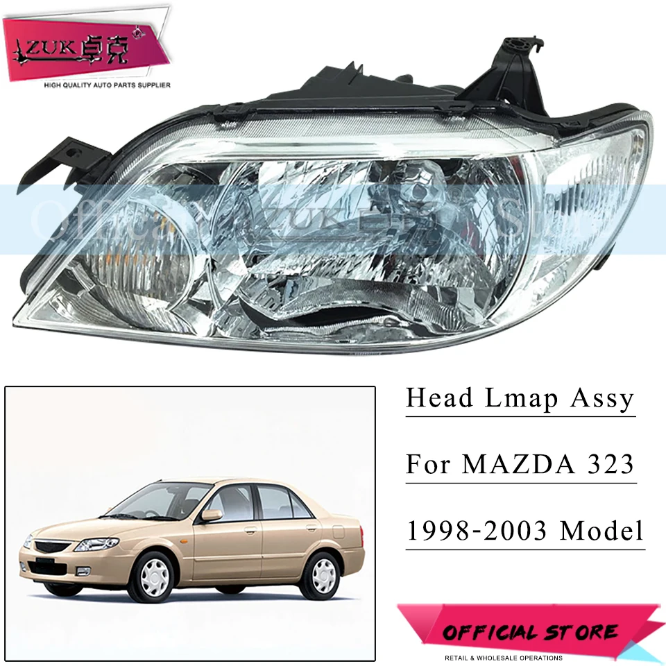 

ZUK Front Head LampHeadlight Assy For MAZDA 323 BJ FAMILY PROTEGE 1998 1999 2000 2001 2002 2003 Headlamp Head Light