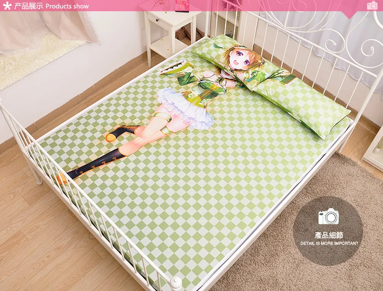 

Anime Cartoon Love Live Koizumi Hanayo Milk Silk Mattress Cover Fitted Sheet Fitted cover bedspread counterpane