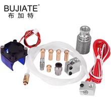 

V6 J-head Extruder Kit Fan Volcano Block Long Nozzle 0.6mm 0.8mm 1.0 1.2mm Hotend Part Aluminum 12V40W 3D Printers Parts 1.75mm